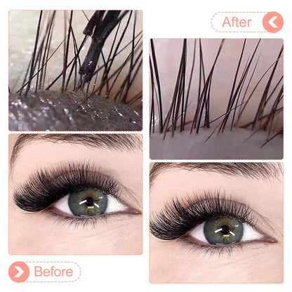 Close up view of the peach scented lash extension cleanser fluid ounces and ingredients label.