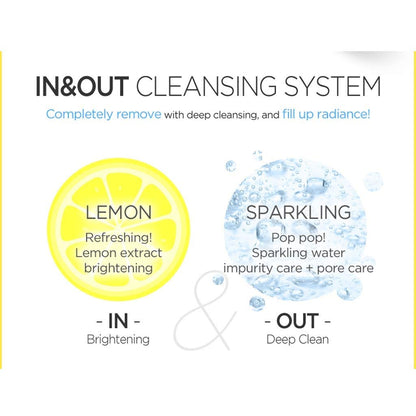 Back label view of imported Secret Key lemon facial cleanser showing ingredients