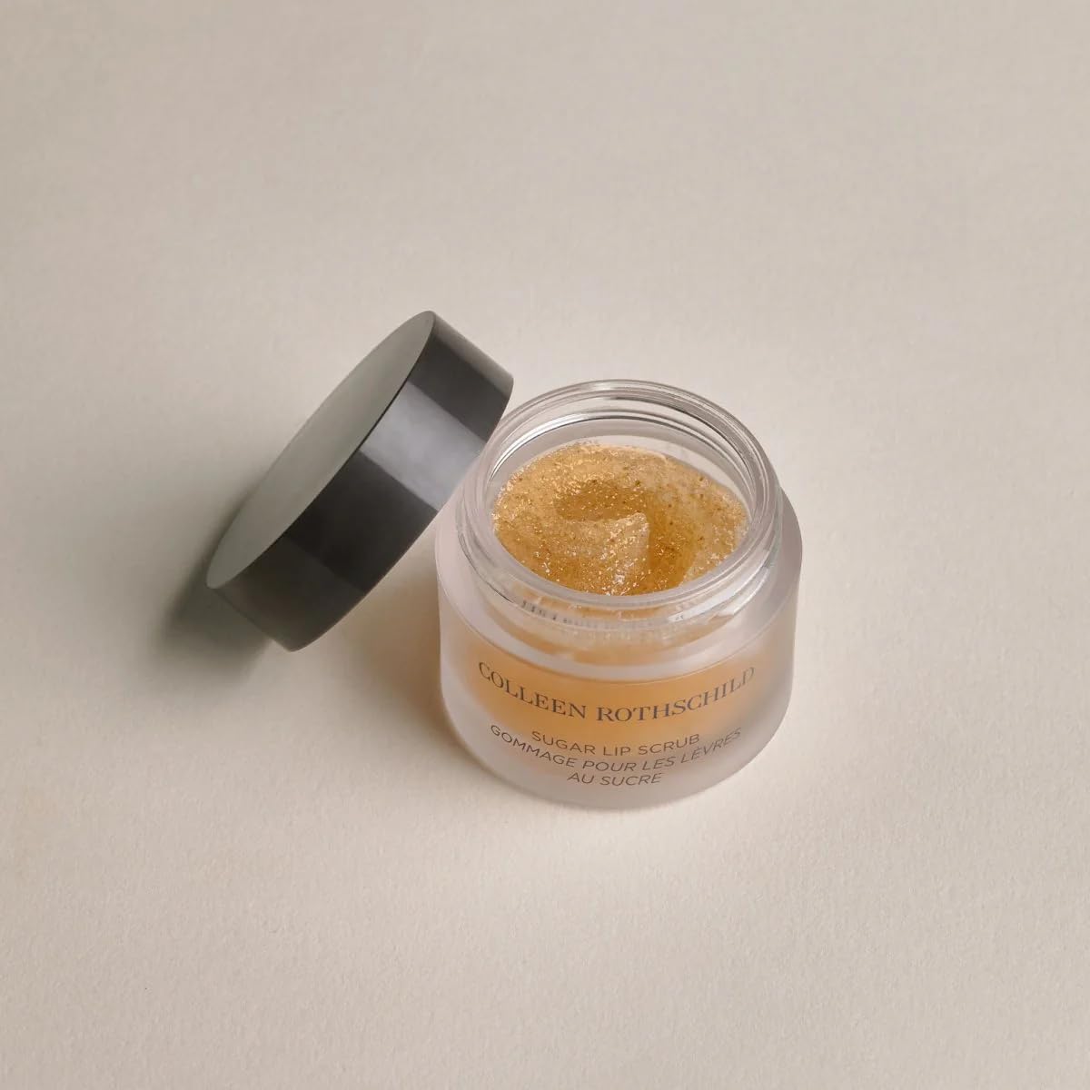 Open jar of Colleen Rothschild Sugar Lip Scrub