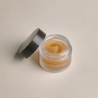 Open jar of Colleen Rothschild Sugar Lip Scrub