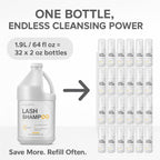 Isla And Fontane Pura White Lash Shampoo foam lather texture demonstration