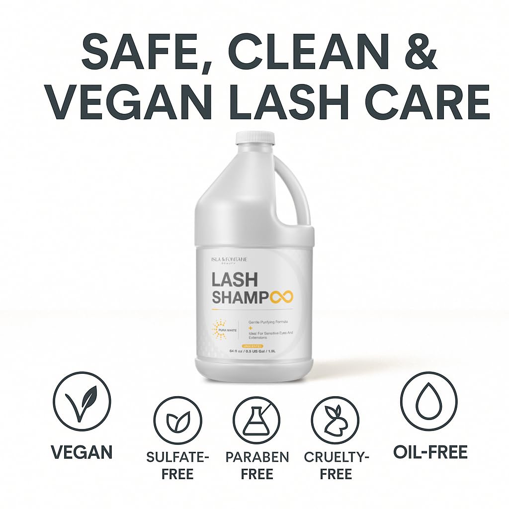 Gentle oil-free lash foam cleanser for sensitive eyes