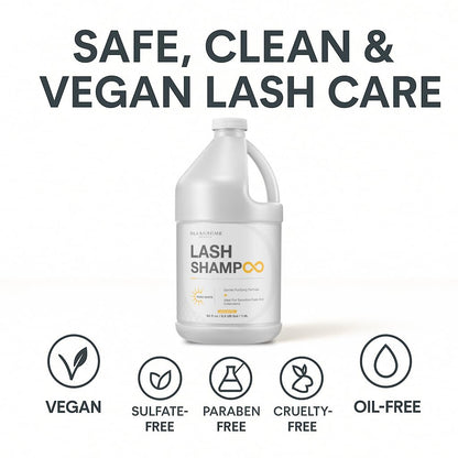 Gentle oil-free lash foam cleanser for sensitive eyes