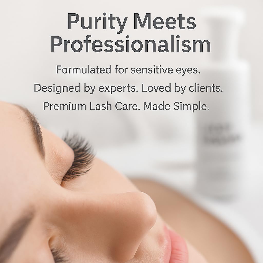 Isla And Fontane Pura White Lash Shampoo close up of pump dispenser