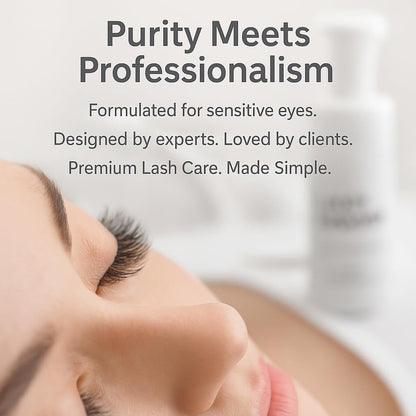 High capacity lash shampoo for eyelash extension aftercare