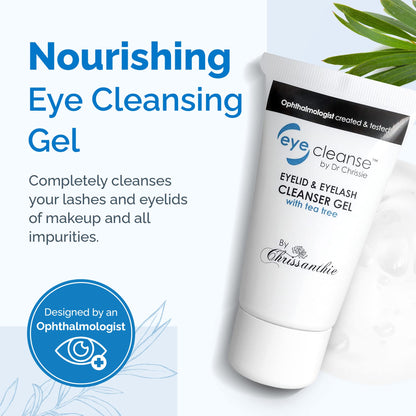 Ophthalmologist formulated eyelash extensions safe gel cleanser tube