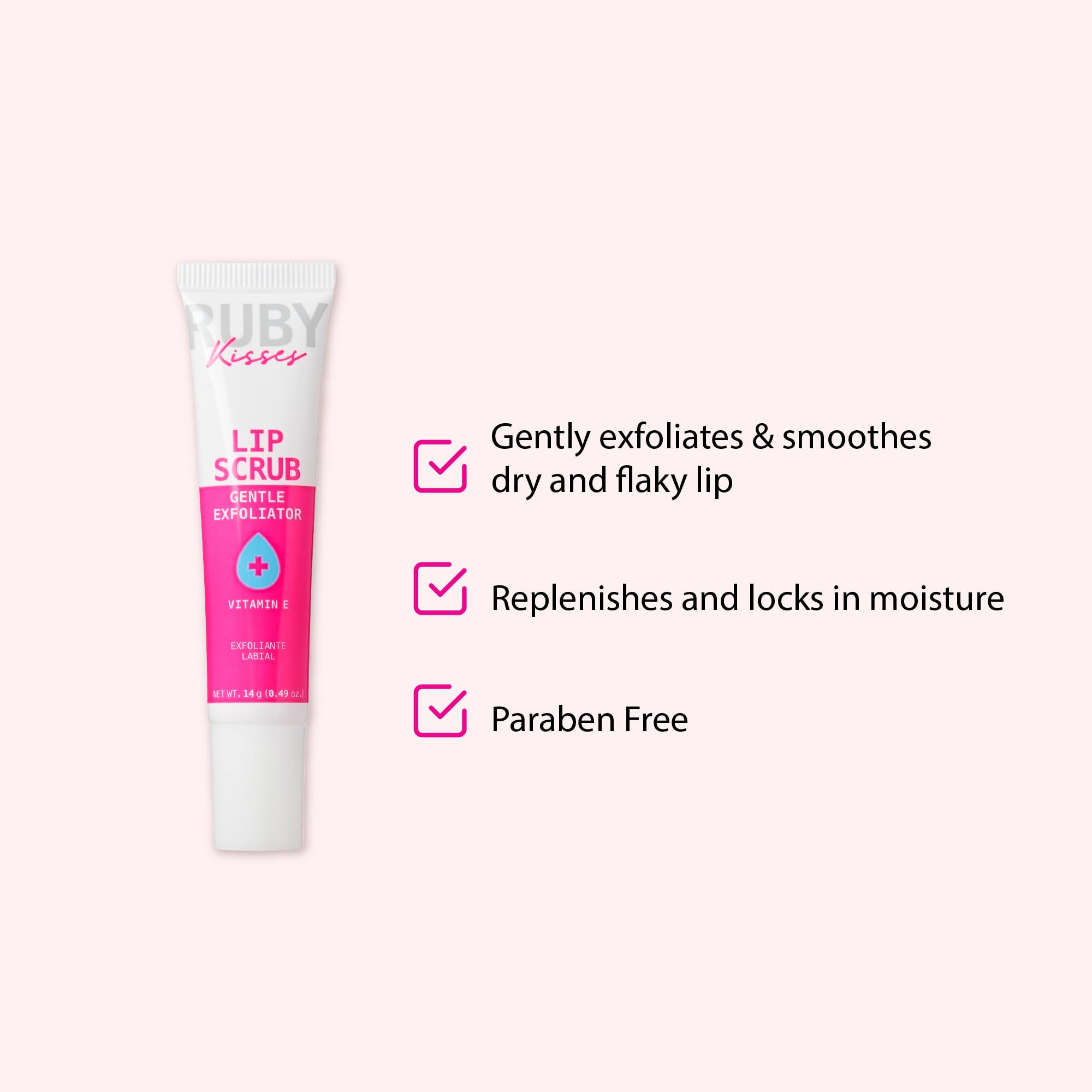Ruby Kisses gentle smoothing lip care packaging
