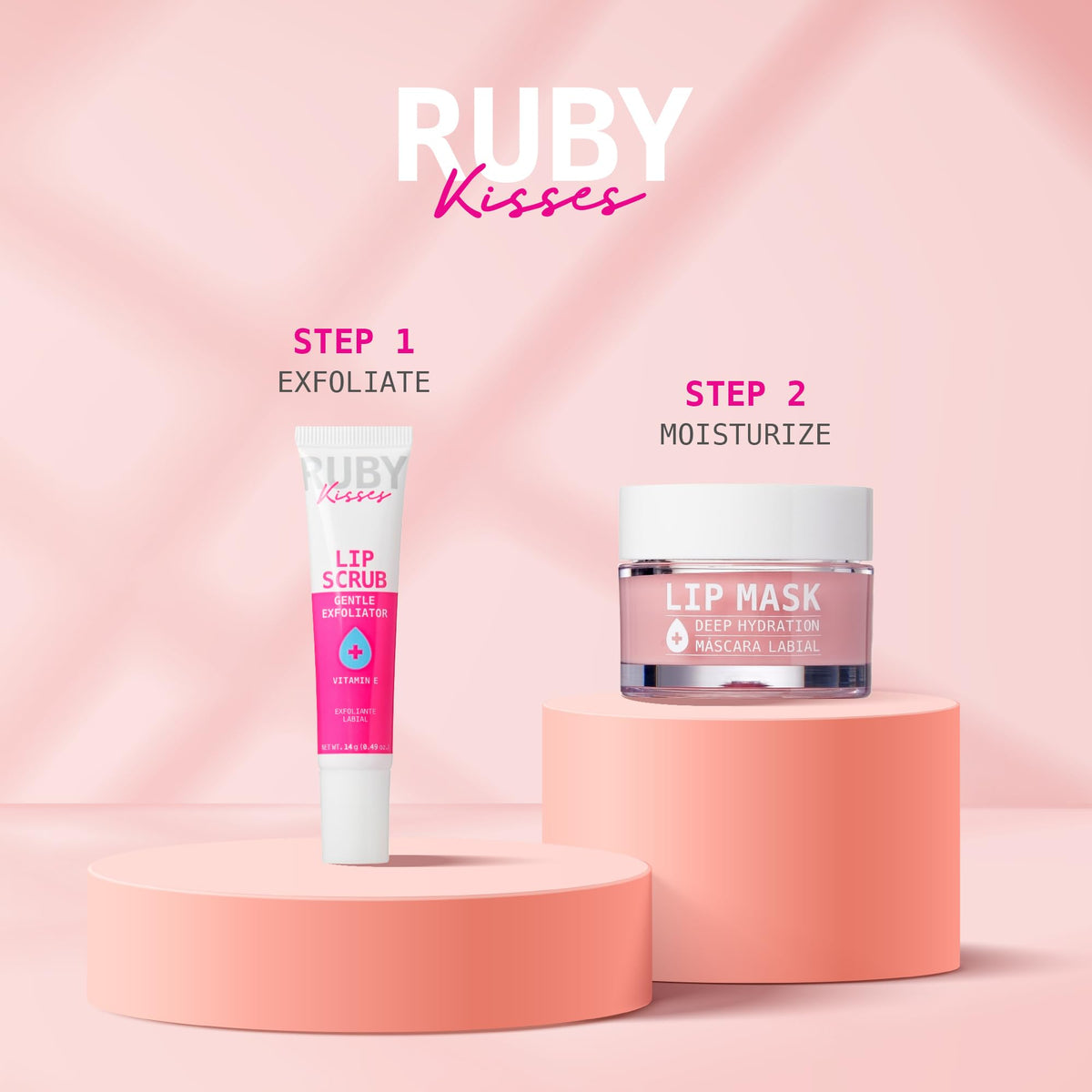 Ruby Kisses exfoliating lip scrub full product view