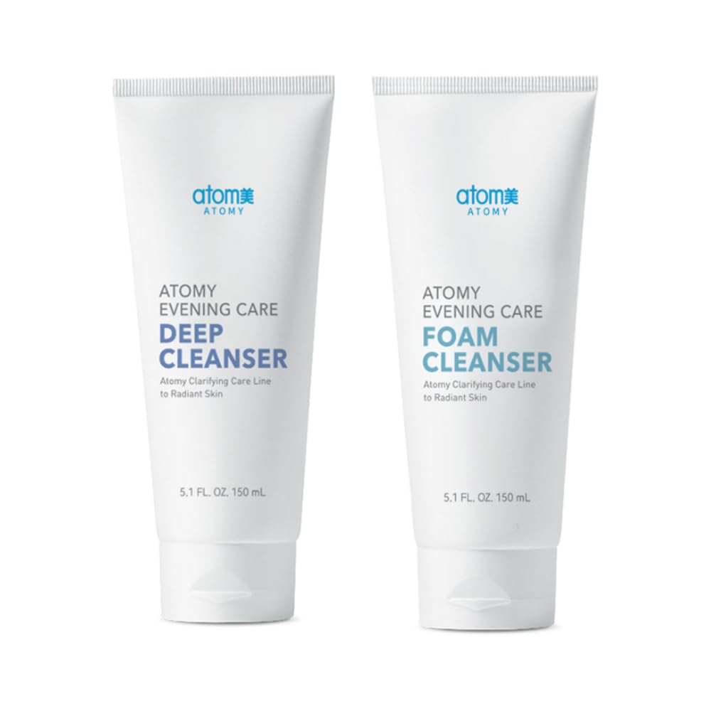 Atomy Deep Cleanser and Foam Cleanser bottles displayed side by side