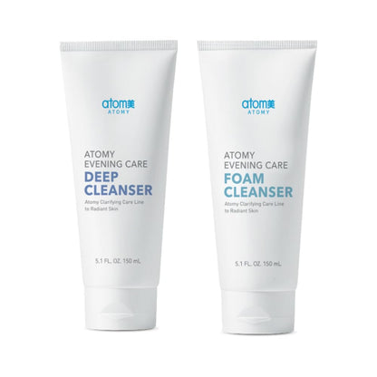 Atomy Evening Care Korean facial cleanser bottles for skin purification