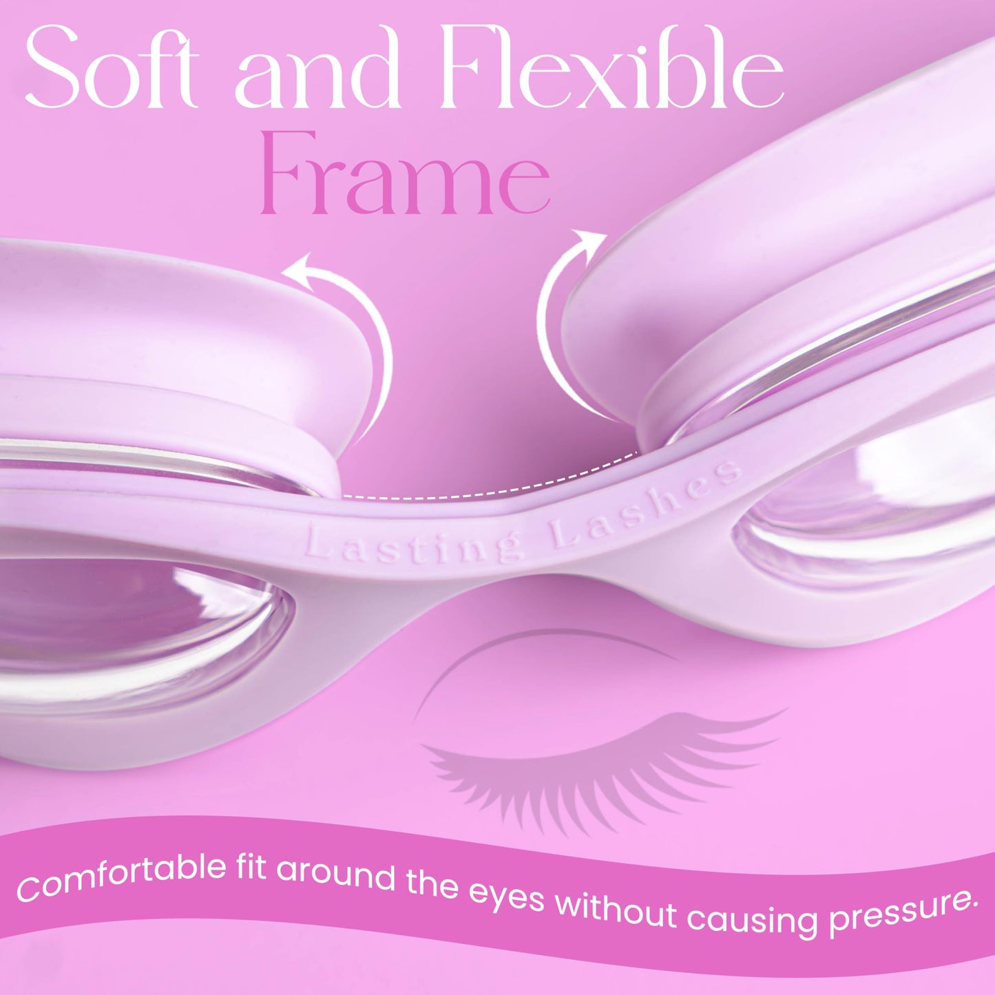 Lasting Lashes goggles for water protection during showers