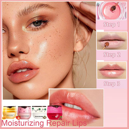 Tirdet honey lip mask set with applicator brushes for lip care