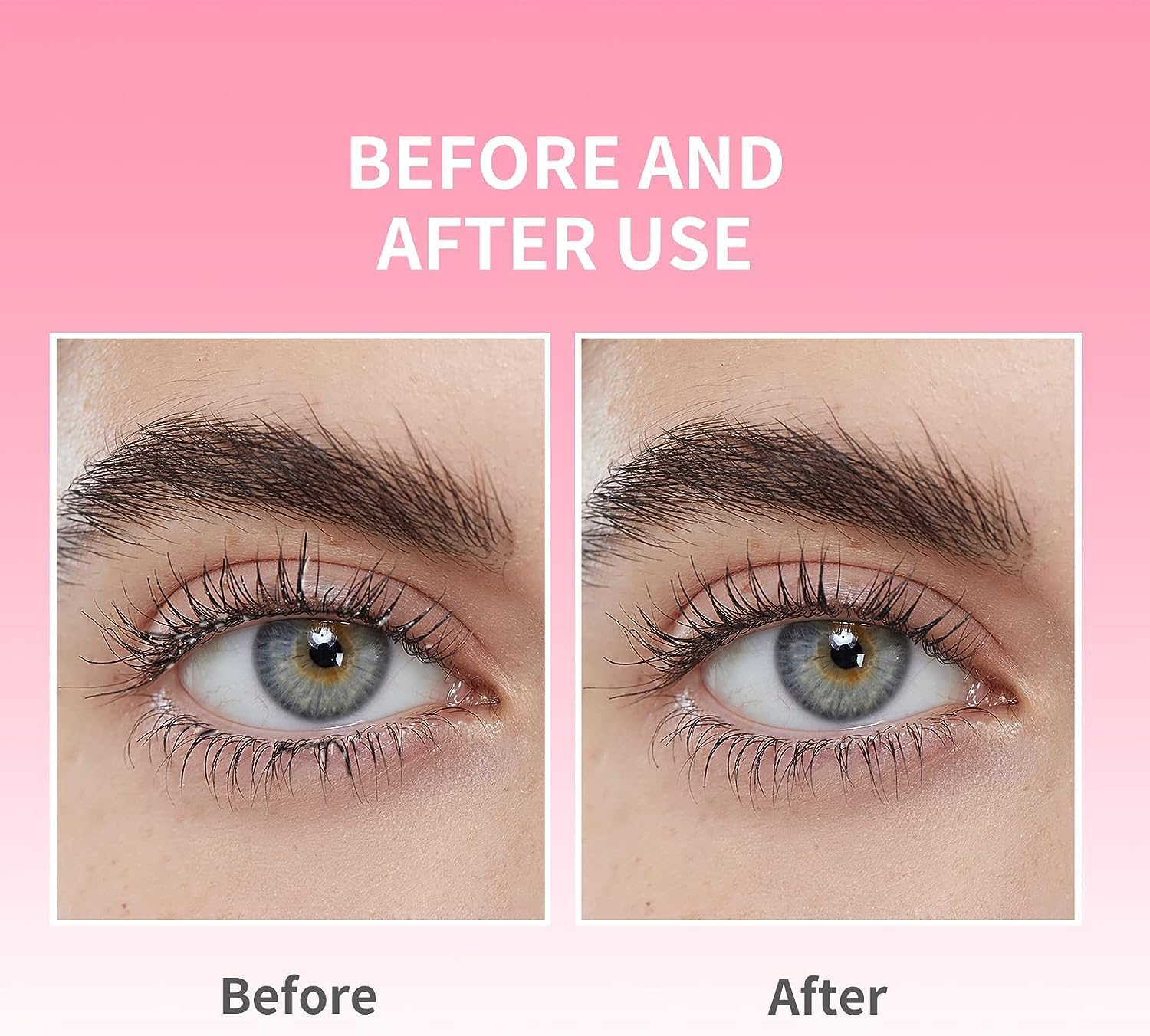 Foaming lash shampoo bottle with soft cleaning brush and pink mascara wand accessory