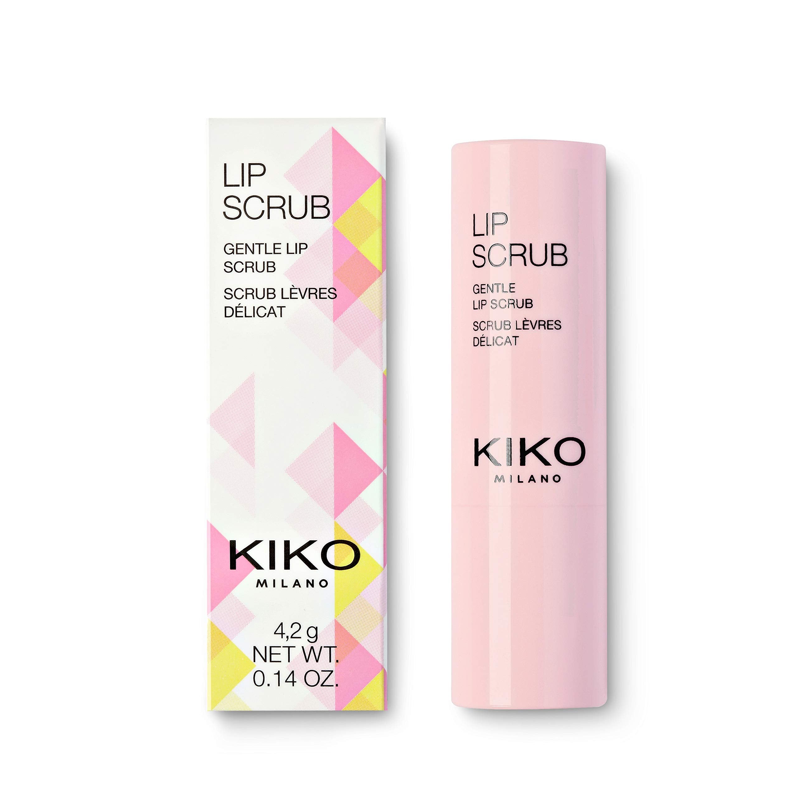 Open Kiko Milano lip scrub showing crystal texture