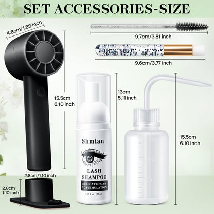 Professional eyelash extension cleaning kit packaging
