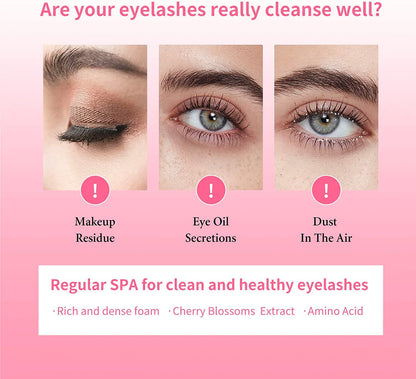 Gentle daily eye makeup remover foam kit for professional salon and home aftercare