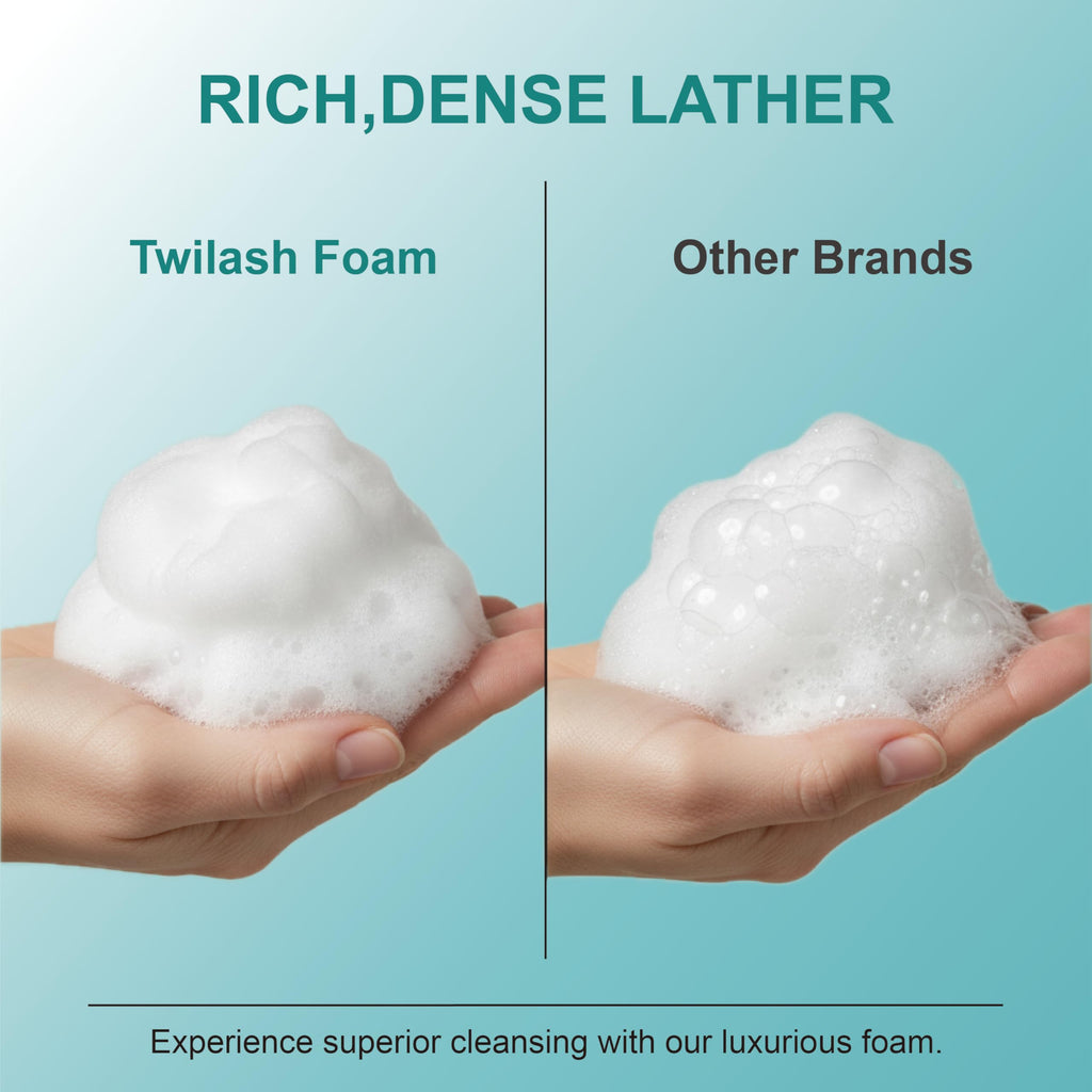 Twilash lash shampoo concentrate packaging and contents