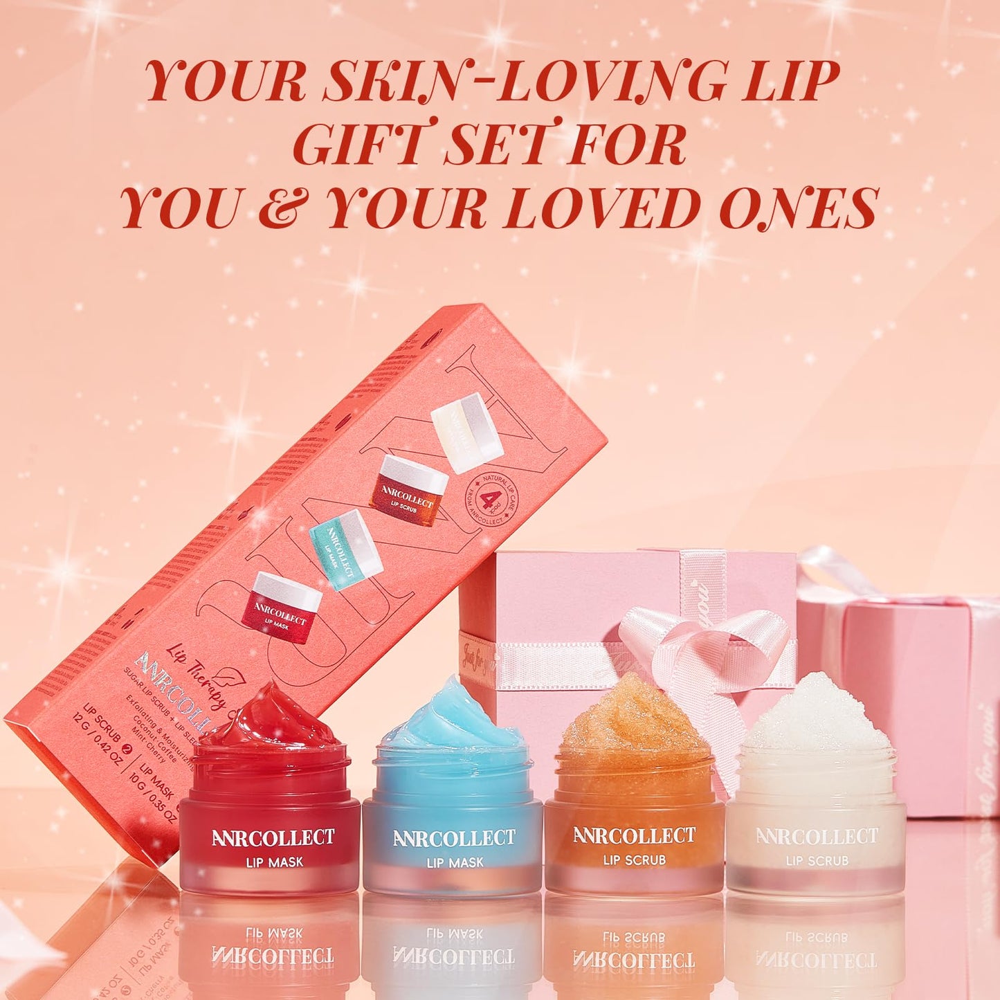 Anrcollect 4 piece lip care set side by side