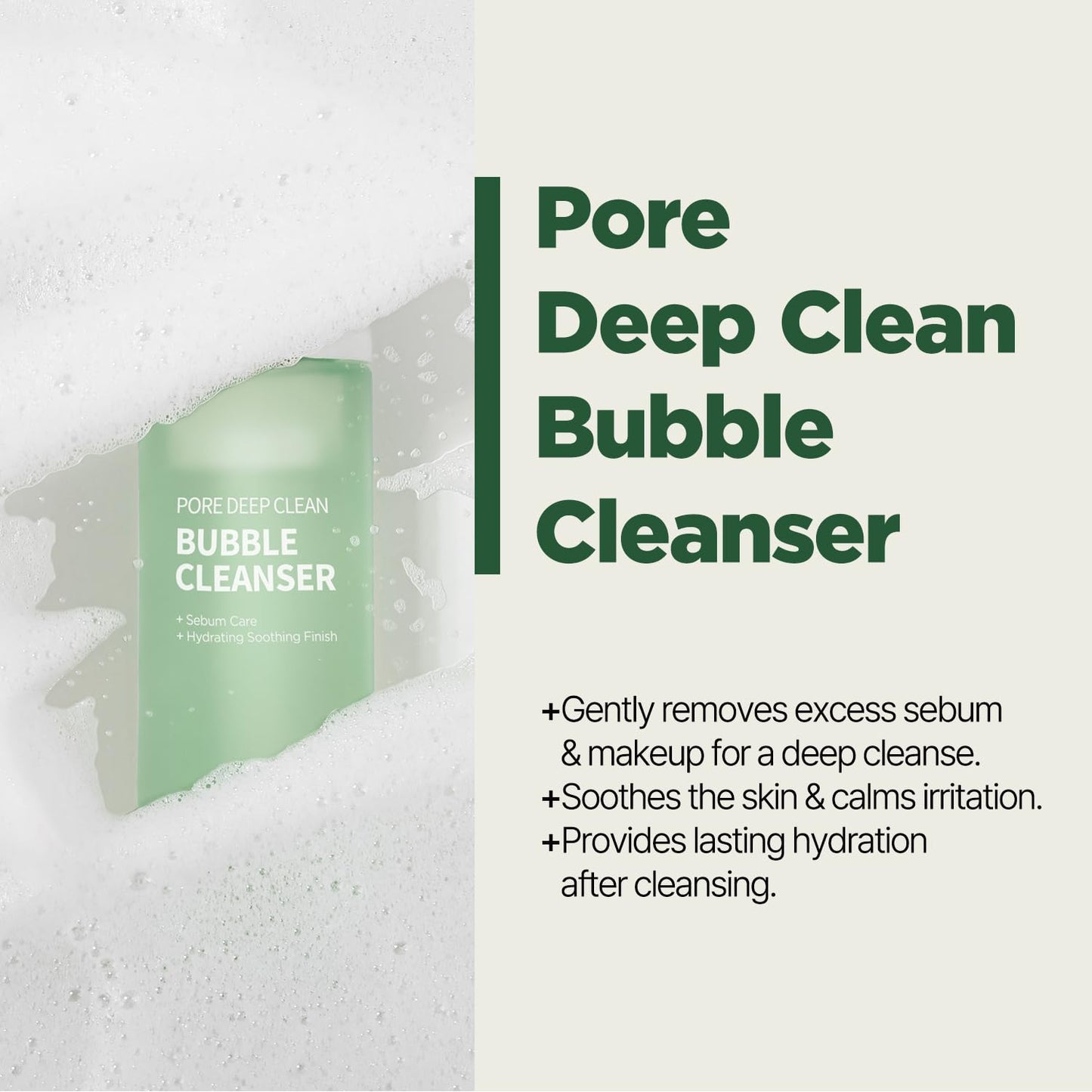 Pongdang facial foam cleanser bottle for sensitive skin
