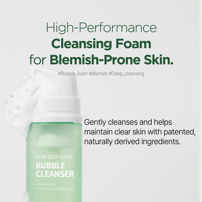 Close up of Pongdang bubble cleanser pump bottle