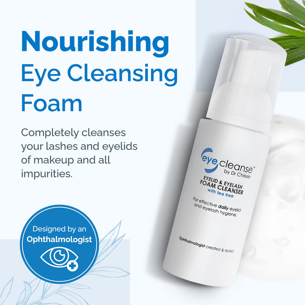 Dr Chrissie EyeCleanse foam dispenser pump and cap detail