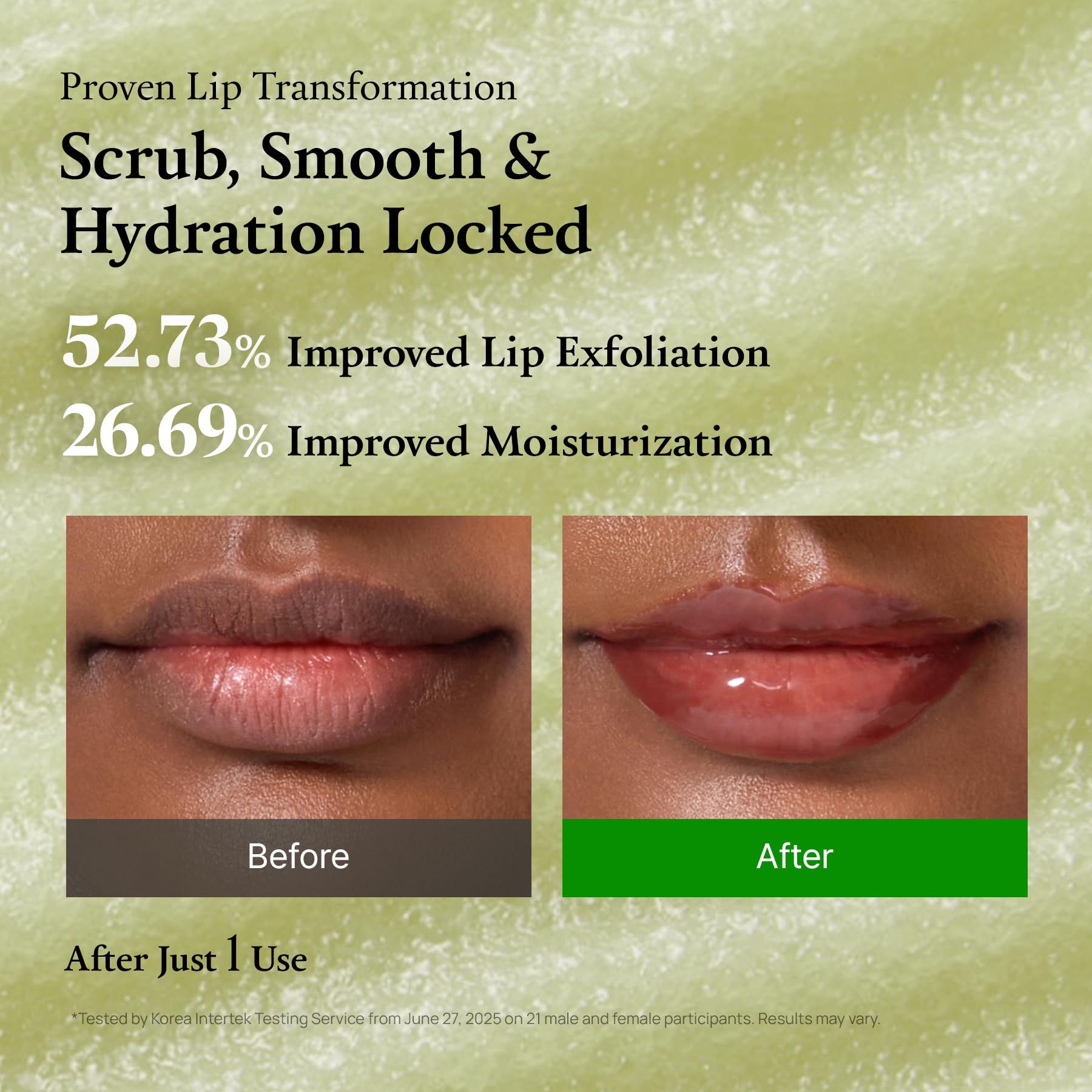 Fully Green Tomato Smoothie Lip Scrub packaging and branding