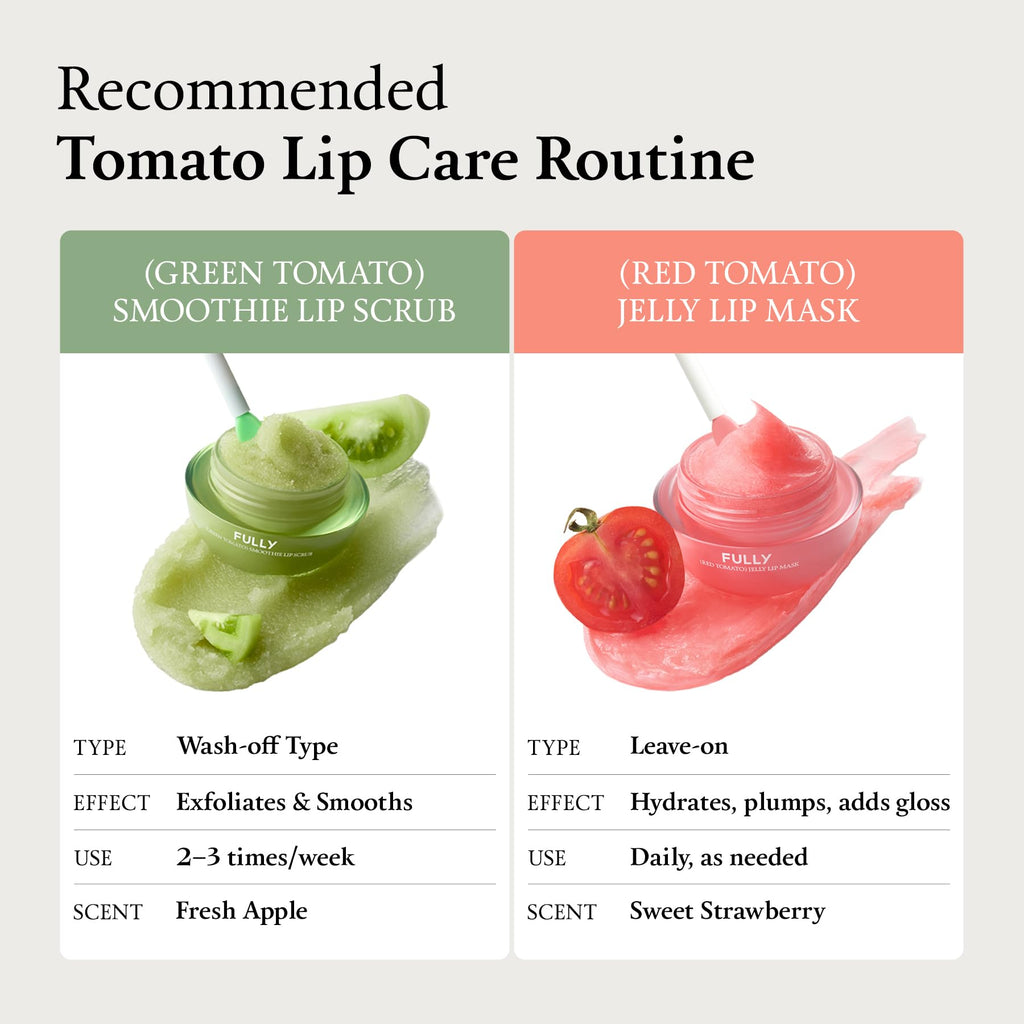 Fully Green Tomato Smoothie Sugar Lip Scrub lifestyle shot