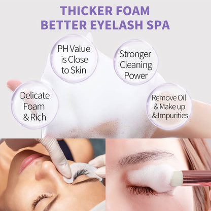 Gentle sulfate free amino acid lash cleanser for makeup removal