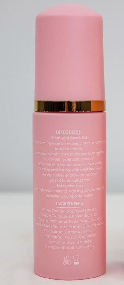 Eyelash extension aftercare cleanser foam pump dispenser
