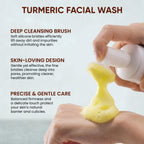 Live Healthy turmeric foaming face wash back label with ingredients