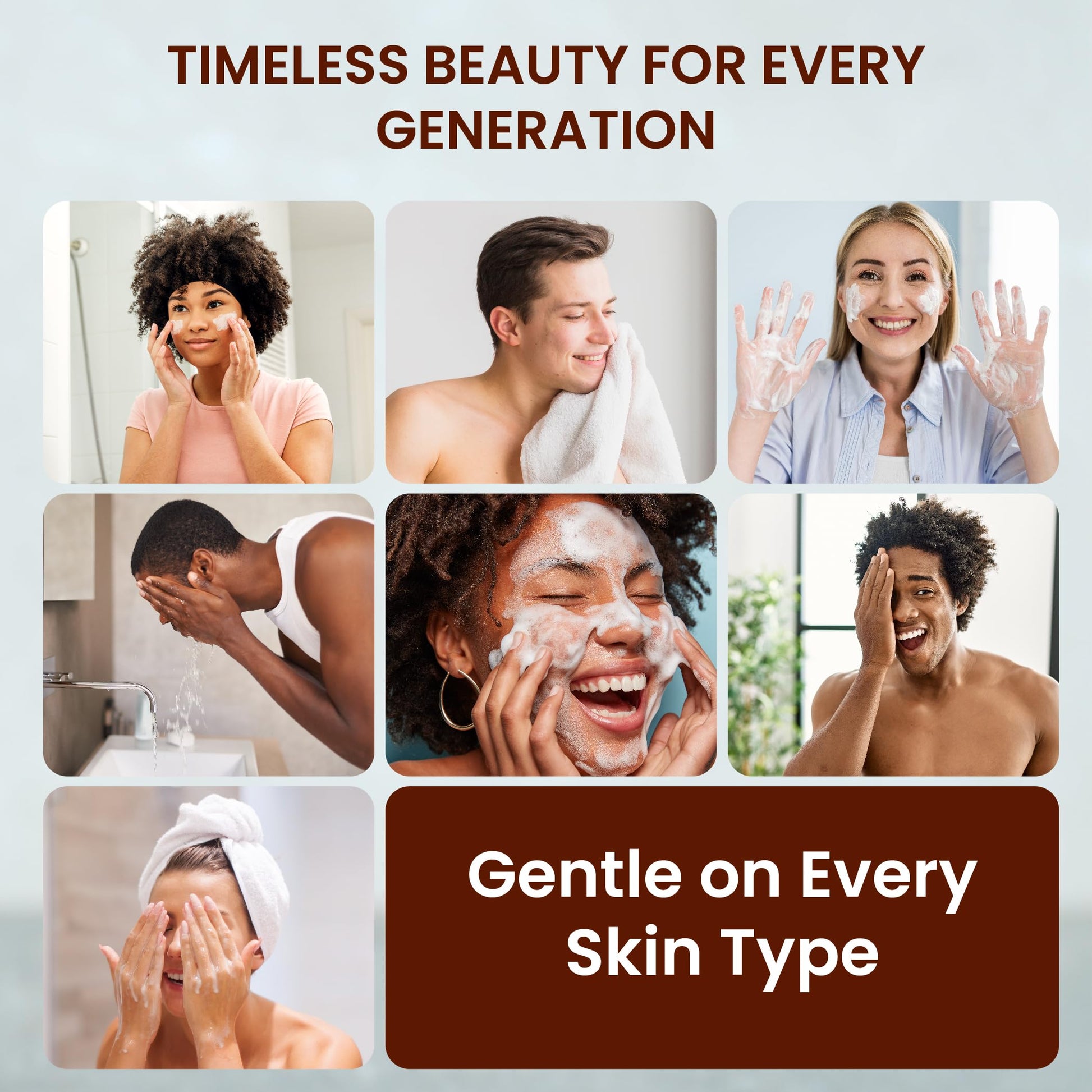 Skincare routine using Live Healthy turmeric cleanser and brush