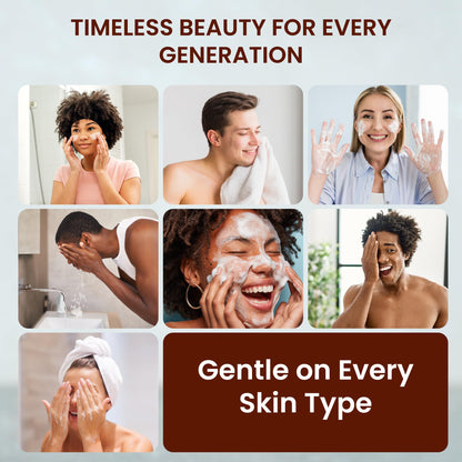 Skincare routine using Live Healthy turmeric cleanser and brush