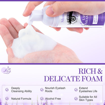 ACTROL professional eyelash extension cleanser packaging showing product details and volume