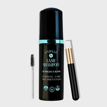 Gazelle lash shampoo set for home and salon use