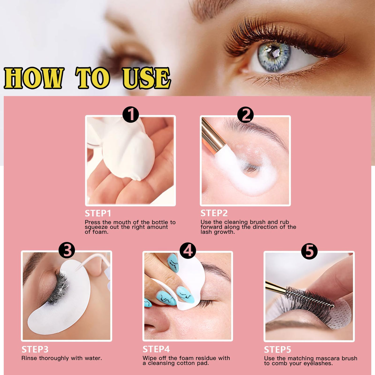 Lifestyle view of portable lash cleaning and drying kit accessories