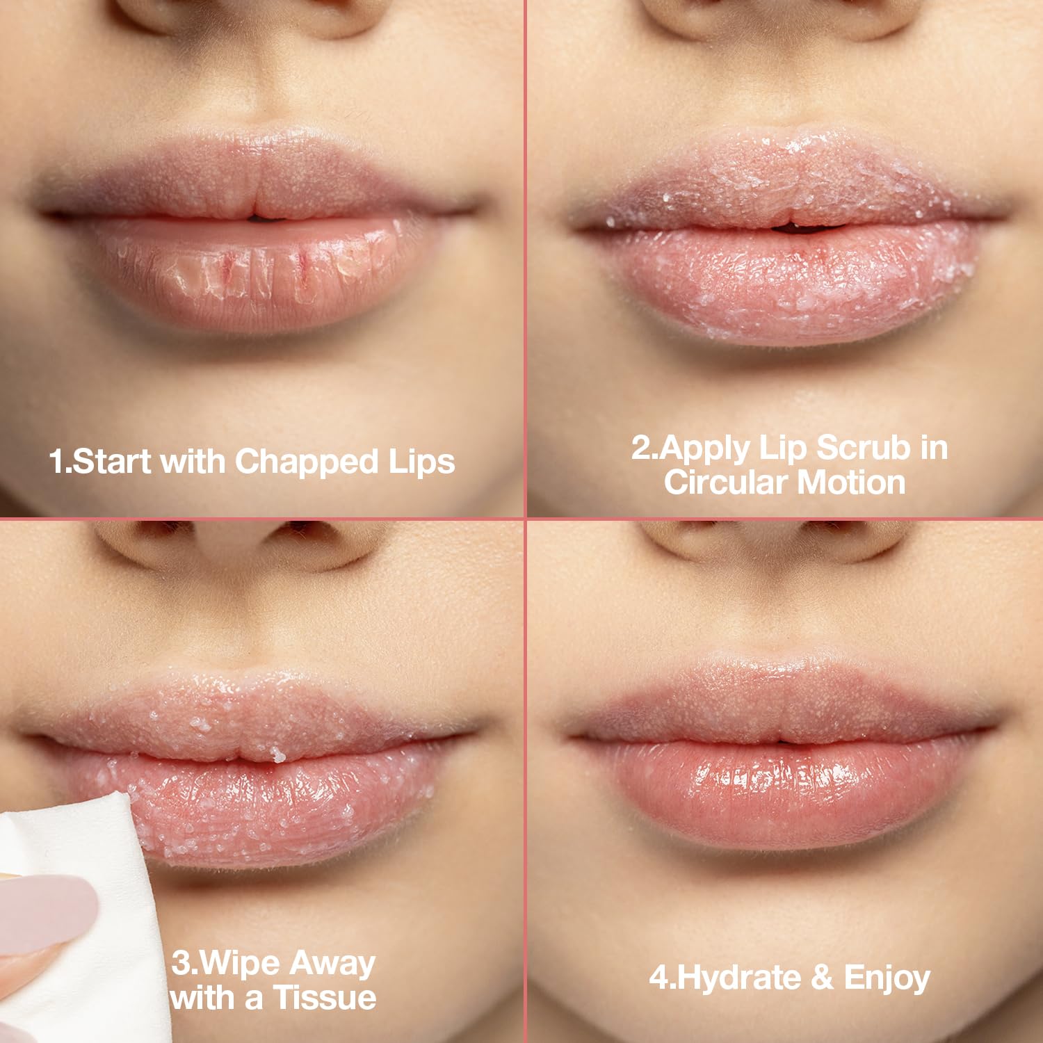 Palladio lip scrub stick packaging texture