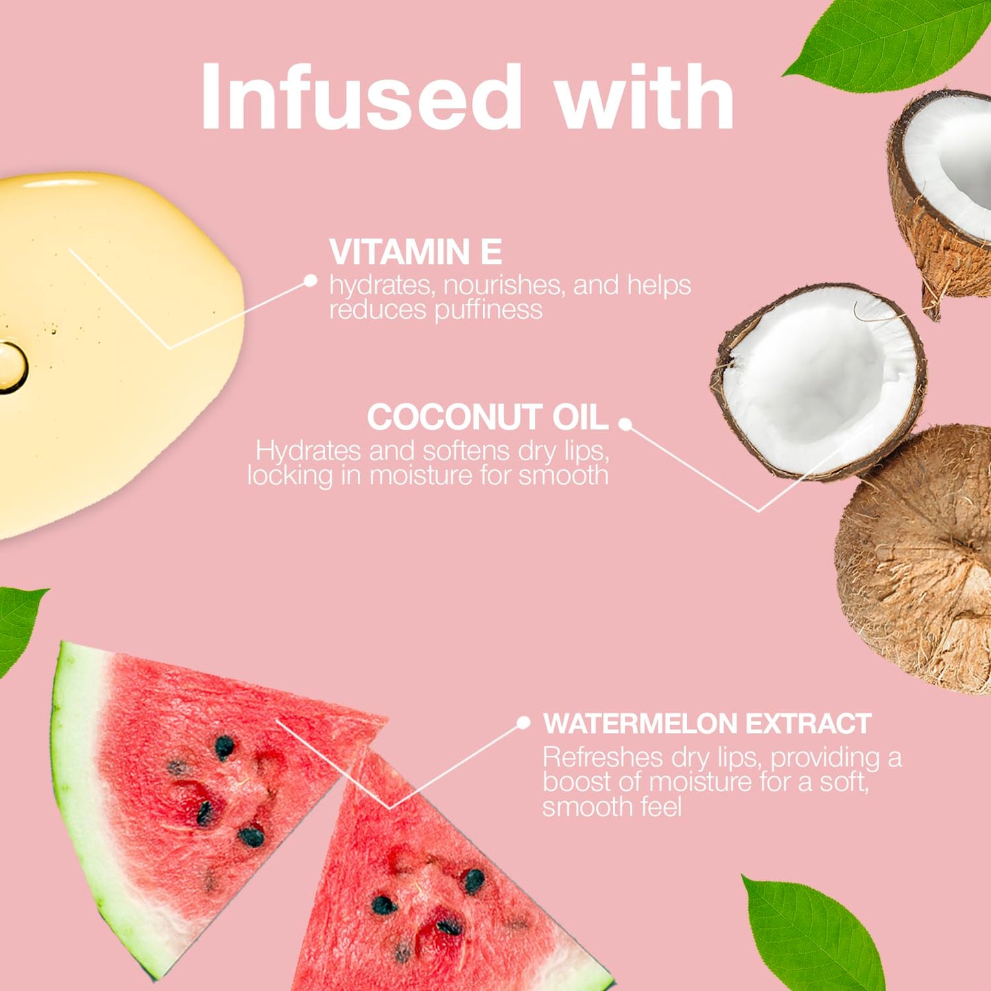 Watermelon extract infused lip exfoliator stick