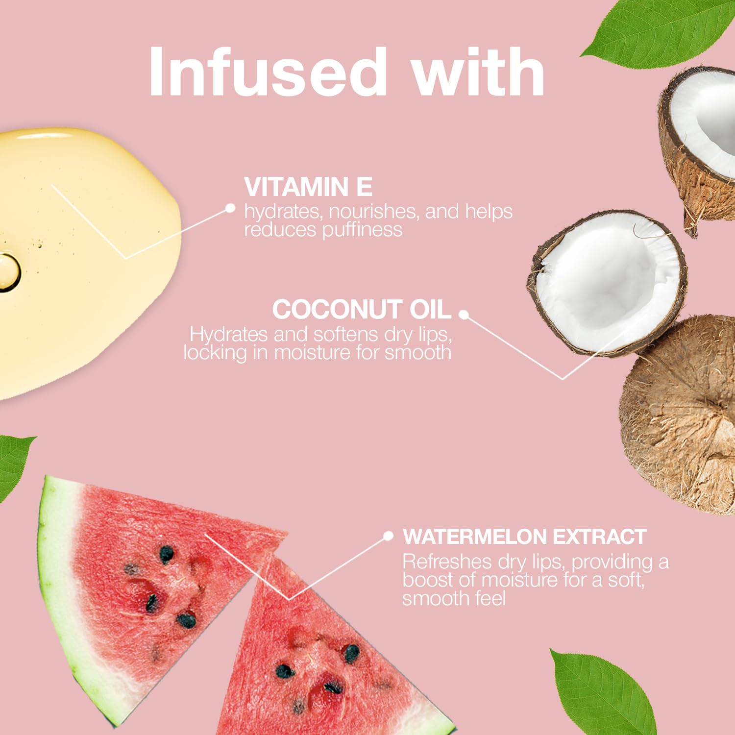 Watermelon extract infused lip exfoliator stick