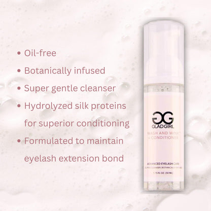 Oil free foaming liquid lash cleanser packaging ingredients list
