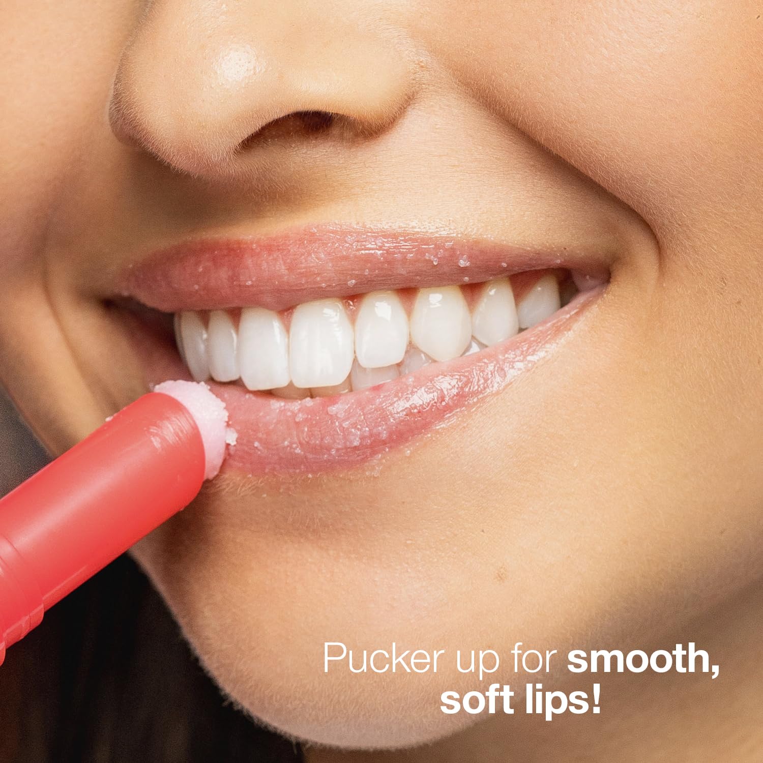 Close up of Palladio lip scrub ingredient label