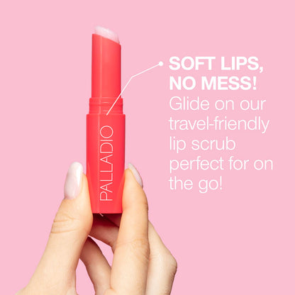 Lip scrub applicator for moisturizing lips