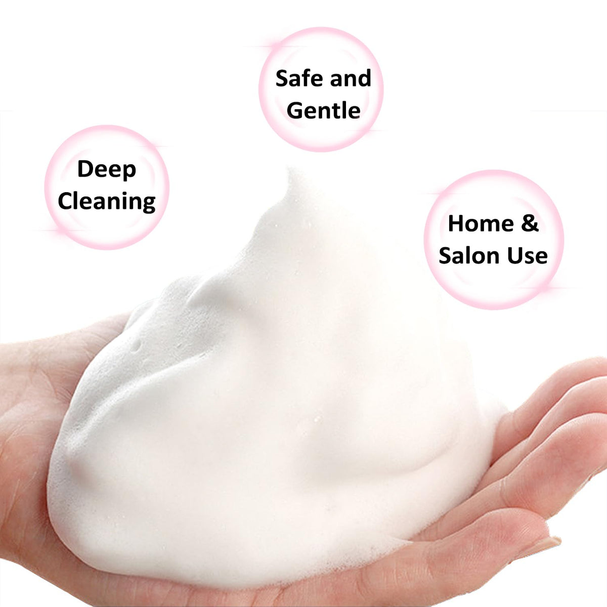 Veyes Inc gentle lash cleanser close-up label view