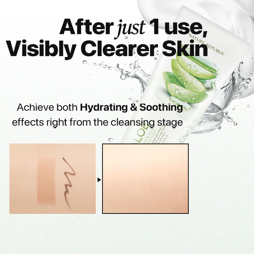 Korean skincare Nature Republic cleansing foam for all skin types