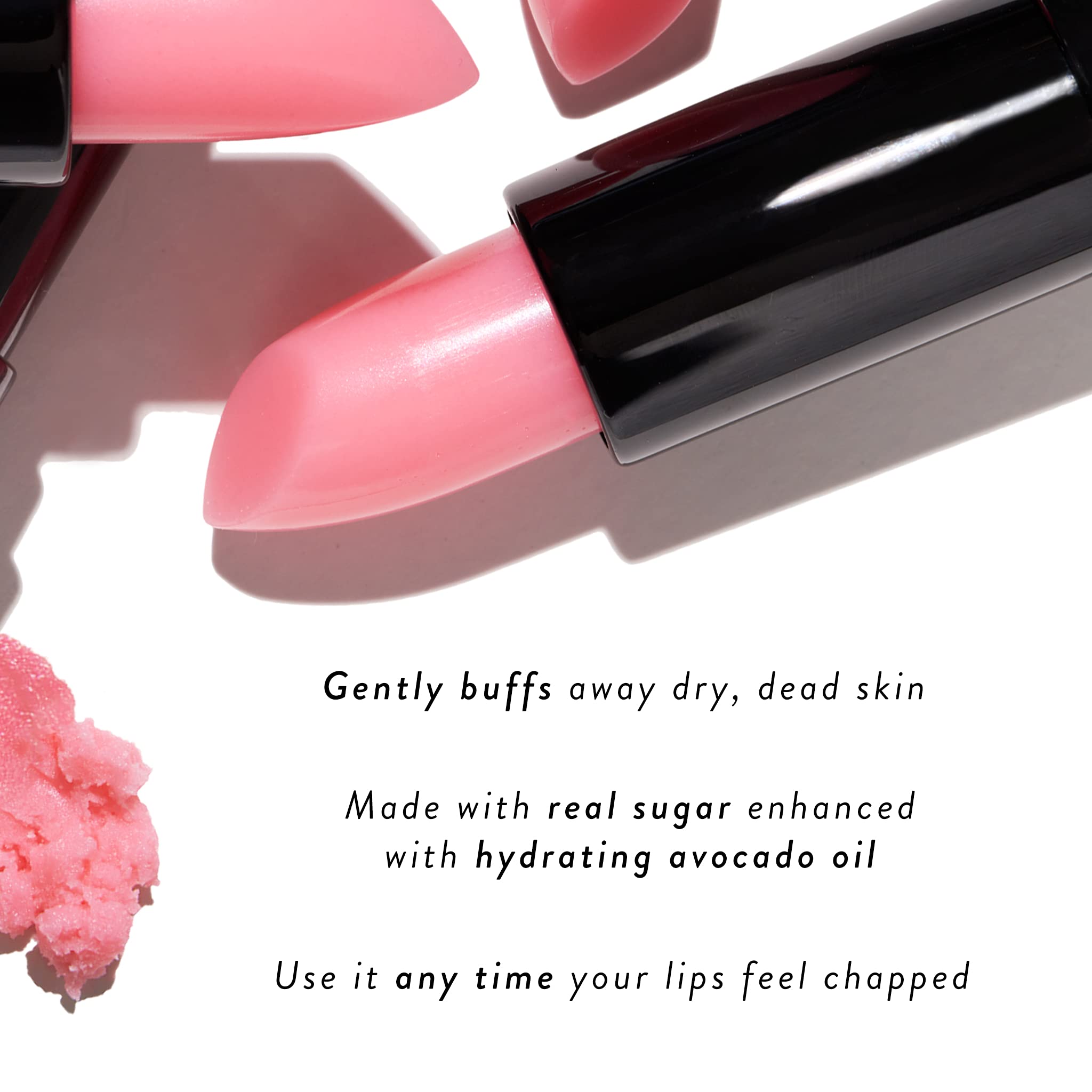Close up of the Laura Geller lip exfoliator sugar scrub end