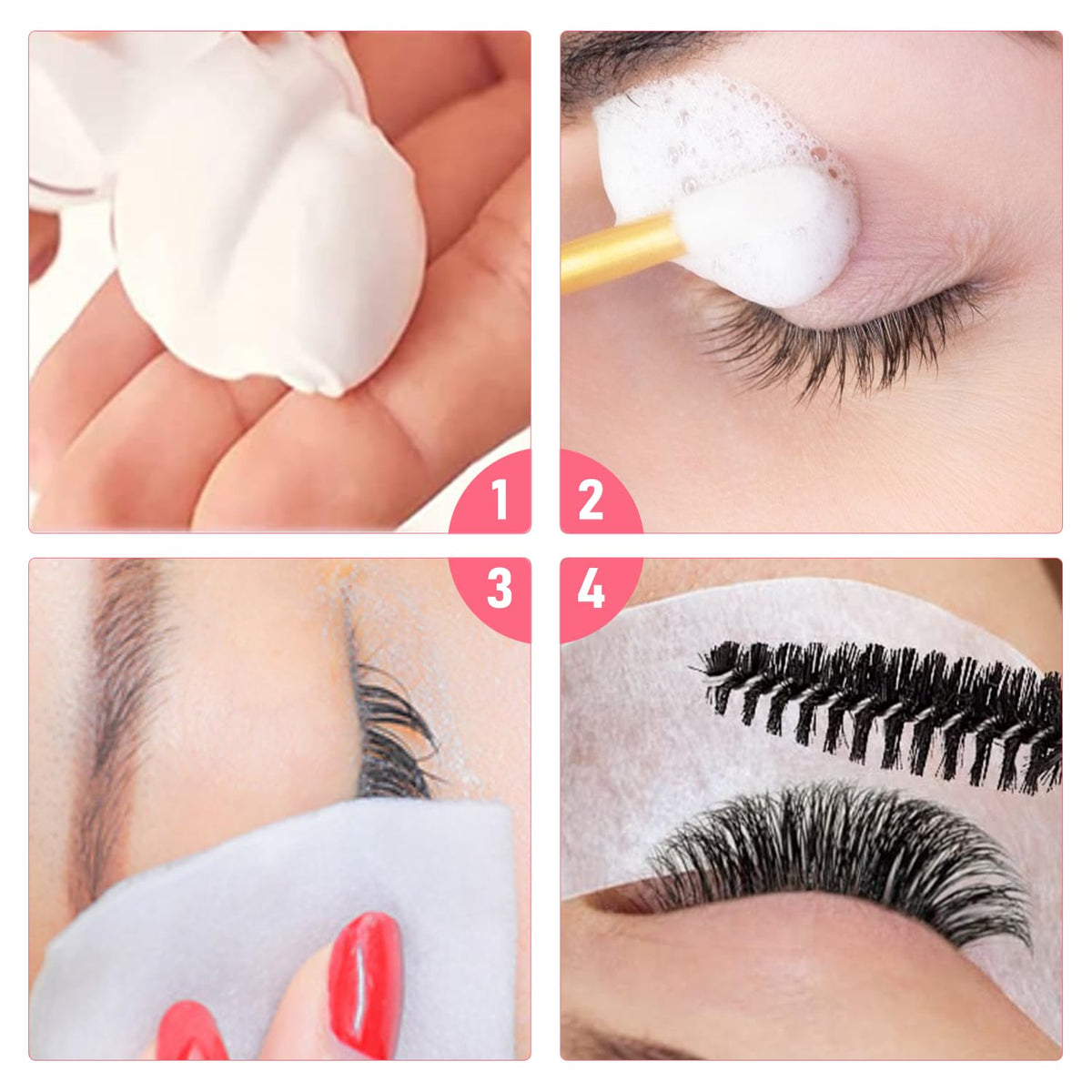 Veyes Inc eyelash shampoo application brush detail