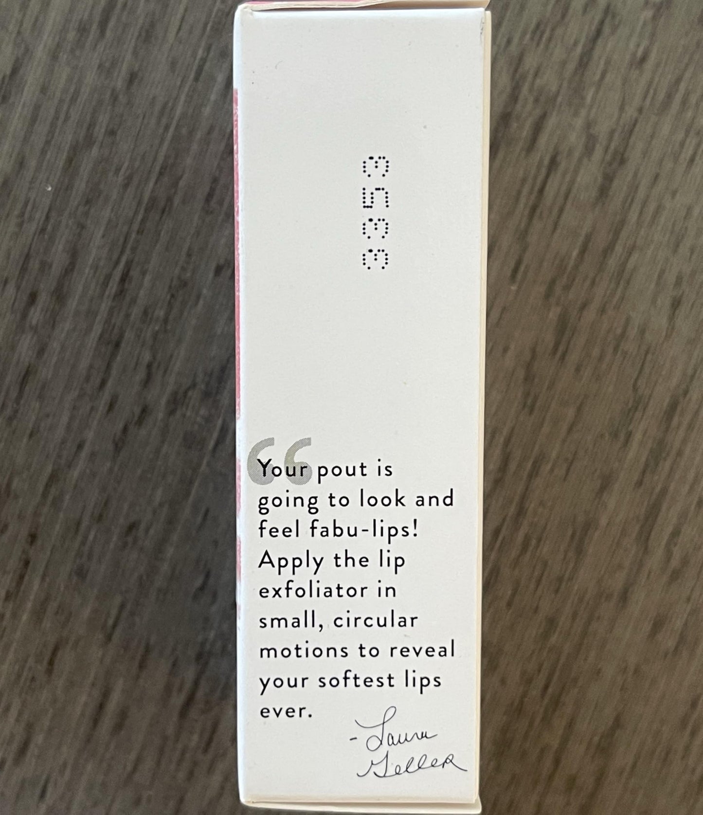 Ingredients list on the back of Laura Geller Prep-N-Go packaging