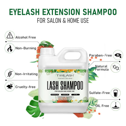 Professional salon size 2 liter eyelash extension foaming shampoo for makeup removal