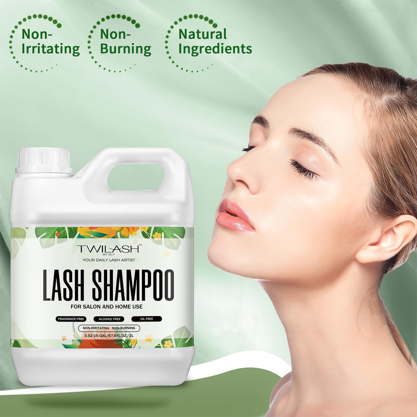 Close-up of the soft cleansing brushes included with the bulk lash shampoo pack