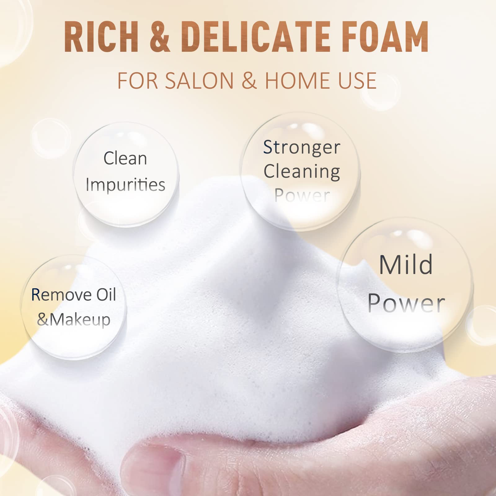 Oil-free lash shampoo concentrate showing mixing instructions for twenty foaming bottles