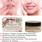 French Girl Organics Rose Lip Polish packaging with botanical box